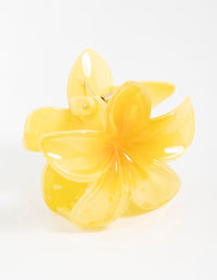 Yellow Frangpani Hair Claw Clip - link has visual effect only