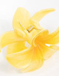 Yellow Frangpani Hair Claw Clip - link has visual effect only