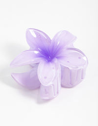 Purple Frangipani Hair Claw Clip - link has visual effect only