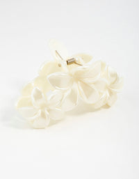 Cream Frangipani Flowers Hair Claw Clip - link has visual effect only