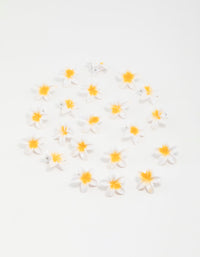 Yellow Frangipani Mini Hair Clips 20-Pack - link has visual effect only