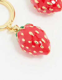 Gold Strawberry Drop Earrings - link has visual effect only