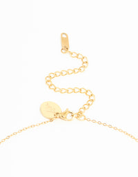 Waterproof Gold Plated Stainless Steel Moon Pendant Necklace - link has visual effect only