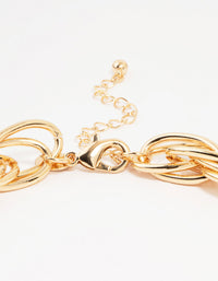 Gold Plated Chunky Wide Chain Necklace - link has visual effect only