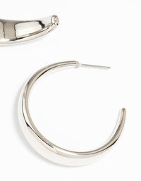 Silver Tapered Hoop Earrings - link has visual effect only