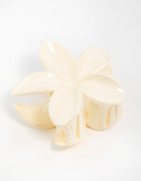 Cream Frangipani Hair Claw Clip - link has visual effect only