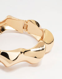 Gold Bamboo Twist Bangle - link has visual effect only