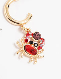 Gold Diamante Mini Crab Drop Earrings - link has visual effect only