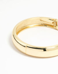 Gold Plated Smooth Hinged Bangle - link has visual effect only