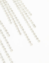 Silver Diamante Rainbow Shaped Cupchain Drop Earrings - link has visual effect only