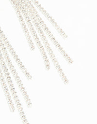 Silver Diamante Open Circle Cupchain Drop Earrings - link has visual effect only