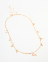 Gold Cubic Zirconia Star Charm Necklace - link has visual effect only