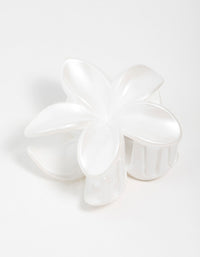 White Frangipani Flower Claw Clip - link has visual effect only