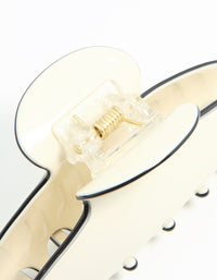 Cream & Black Claw Clip - link has visual effect only