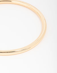 Gold Plated Brass Plain Round Bangle - link has visual effect only