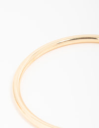 Gold Plated Brass Plain Round Bangle - link has visual effect only