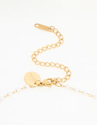 Waterproof Gold Plated Stainless Steel Clover Star & Moon Charm Necklace - link has visual effect only