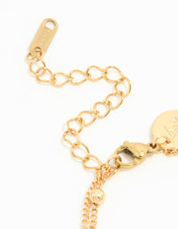 Waterproof Gold Plated Stainless Steel Flower Enamel Layered Bracelet - link has visual effect only