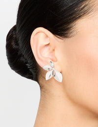 Waterproof Stainless Steel Leaf Cluster Stud Earrings - link has visual effect only