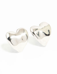Waterproof Stainless Steel Molten Heart Stud Earrings - link has visual effect only
