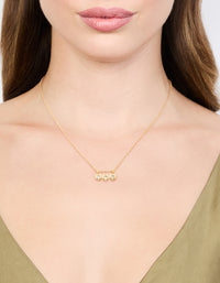 Waterproof Gold Plated Glass Circle Pendants Necklace - link has visual effect only