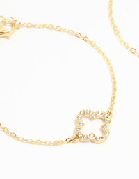 Gold Plated Flower Bracelets 2-Pack - link has visual effect only