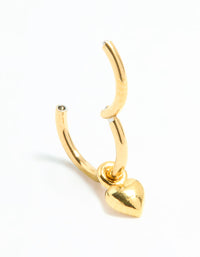 Gold Plated Surgical Steel Micro Heart Clicker - link has visual effect only