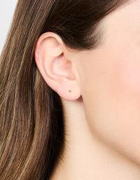 Gold Plated Titanium Micro Ball Flat Back Studs 2-Pack - link has visual effect only