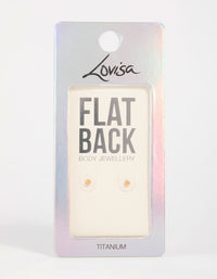 Gold Plated Titanium Micro Ball Flat Back Studs 2-Pack - link has visual effect only