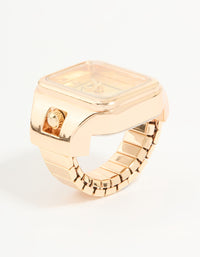 Gold Roman Numeral Watch Ring - link has visual effect only