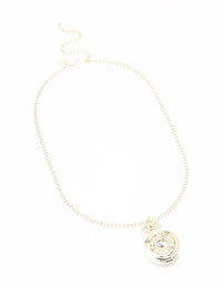 Silver Vintage Pocket Watch Necklace - link has visual effect only