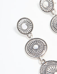 Antique Silver Boho Drop Earrings - link has visual effect only