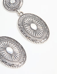 Antique Silver Boho Drop Earrings - link has visual effect only
