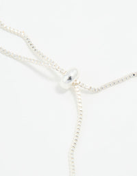 Silver Cubic Zirconia Navette Toggle Bracelet - link has visual effect only