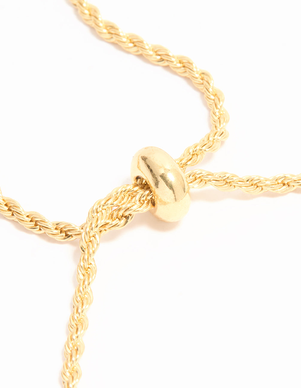Gold Plated Detailed Chain Toggle Bracelet