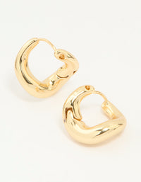 Gold Plated Twist Hoop Earrings - link has visual effect only