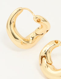 Gold Plated Twist Hoop Earrings - link has visual effect only