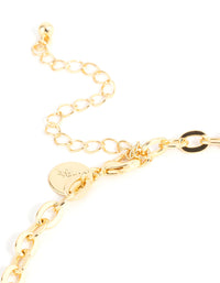 Gold Plated Flower Pendant Necklace - link has visual effect only
