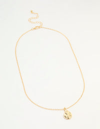Gold Plated Organic Drop Pendant Necklace - link has visual effect only
