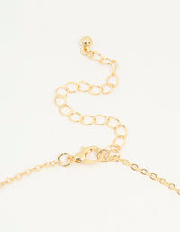 Gold Plated Organic Drop Pendant Necklace - link has visual effect only