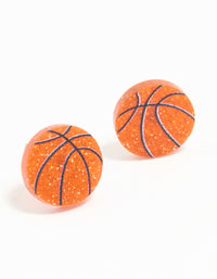 Gold Basketball Stud Earrings - link has visual effect only