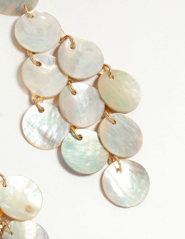 Genuine Shell Chandelier Drop Earrings