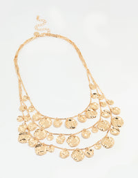 Gold Coin Layered Necklace - link has visual effect only