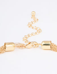Gold Textured Rope Y-Necklace - link has visual effect only
