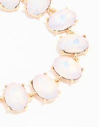Gold Diamante Iridescent Oval Bracelet - link has visual effect only