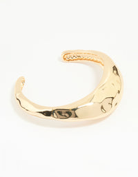Gold Chunky Textured Wrist Cuff - link has visual effect only