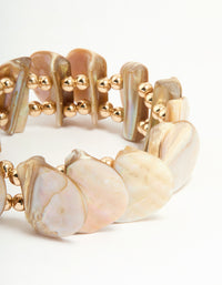Genuine Shell Circle Stretch Bracelet - link has visual effect only
