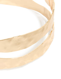 Gold Hammered Layered Arm Cuff - link has visual effect only