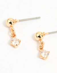 Gold Cubic Zirconia Mixed Cross Huggie & Stud Earrings 3-Pack - link has visual effect only