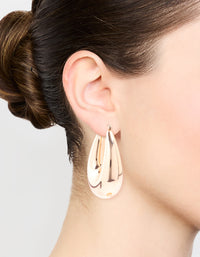 Gold Thick Large Hoop Earrings - link has visual effect only